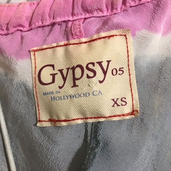 Gypsy 05  100% Silk Tie Dye Maxi Dress  Size XS - Picture 7 of 14